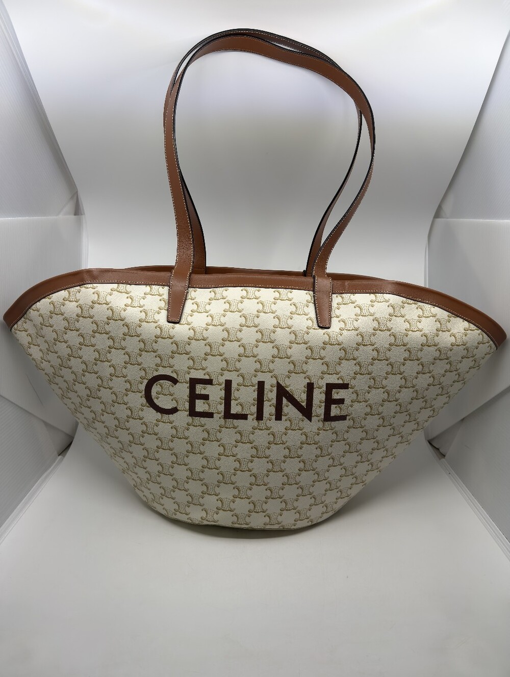 Celine Couffin Bag Triomphe Coated Canvas